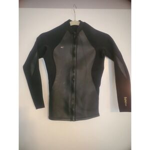 O'Neill Bahia 1mm Wetsuit Jacket Black Full Zip Long Sleeve Kids Size 6 4933